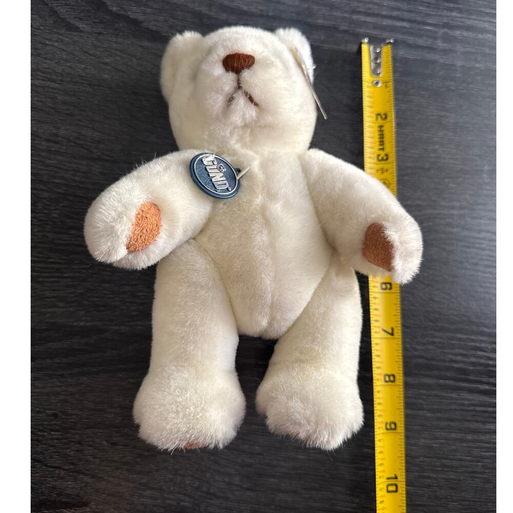 New With‎ Tags Vintage GUND 1983 Cream Ivory Color Teddy Bear Fully Jointed - Picture 4 of 10